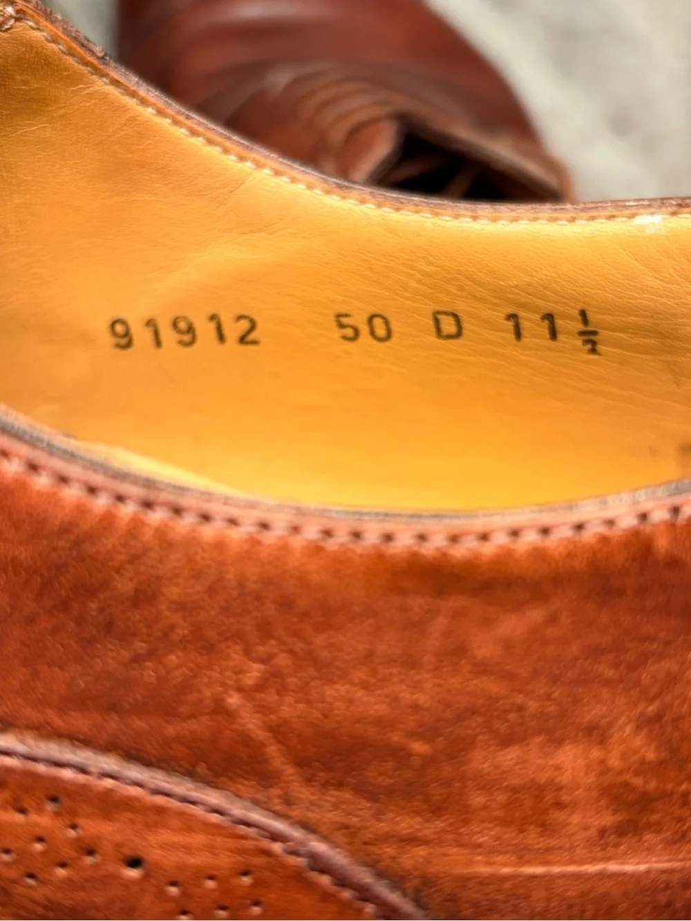 Santoni Men’s 12.5 US Brown Leather Cap Toe Oxford Dress Shoes Italy 11.5 UK